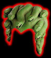 plastic snake wig (IMITATION LA COBRA VERDE)